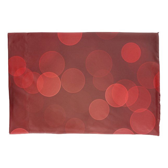 Cojín Funda de almohada de círculo rojo (Anverso)