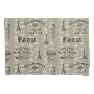 Cojín Funda de almohada de color topo del damasco del