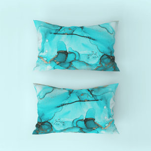 Cojín Funda de almohada de color turquesa