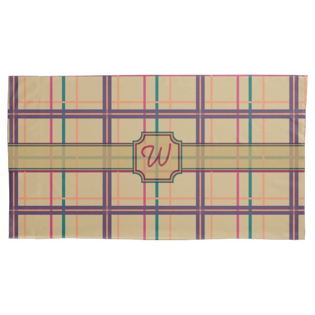Cojín Funda de Almohada de Cuadros de Verano (Anverso)