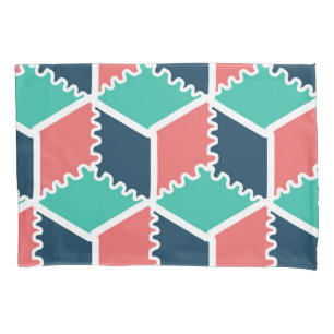 Cojín Funda de almohada de cubo de color geométrico mode