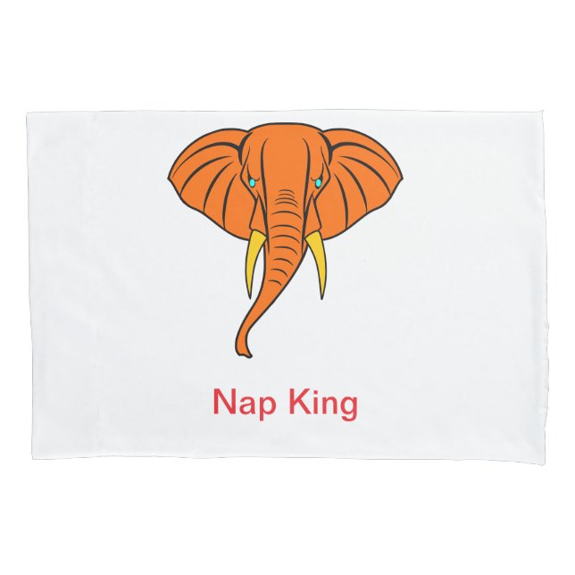 Cojín Funda de almohada de elefante Nap King (Anverso-izquierdo)