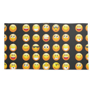 Cojín funda de almohada de emojis negras