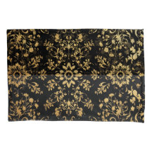 Funda de almohada de estilo lujoso patrón negro am