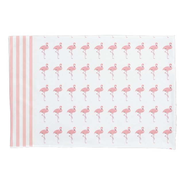 Cojín Funda de almohada de flamencos rosados (Anverso)