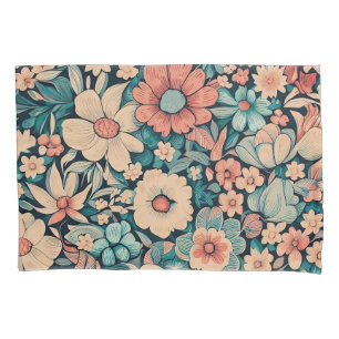Cojín Funda de almohada de flores bohemias