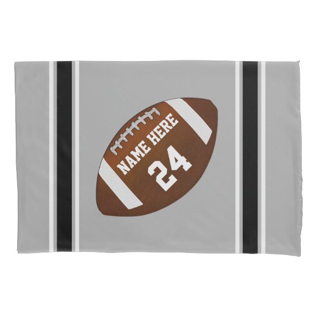 Cojín Funda de almohada de fútbol, nombre, número de Jer (Anverso)