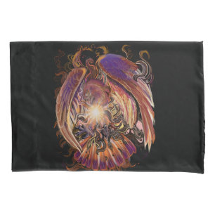 Cojín Funda de almohada de halcón con ráfaga solar