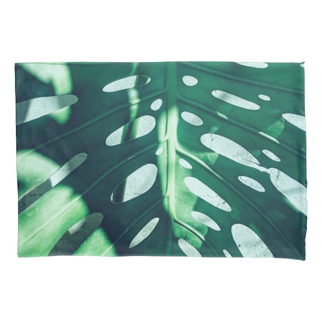 Cojín Funda de Almohada de Hoja de Palma Verde con Estil (Anverso)