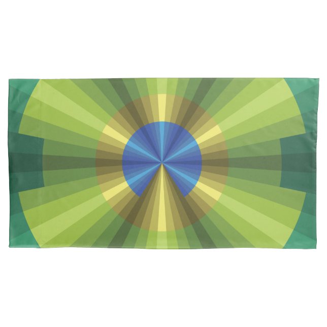 Cojín Funda de almohada de ilusión de pavo real (Anverso)