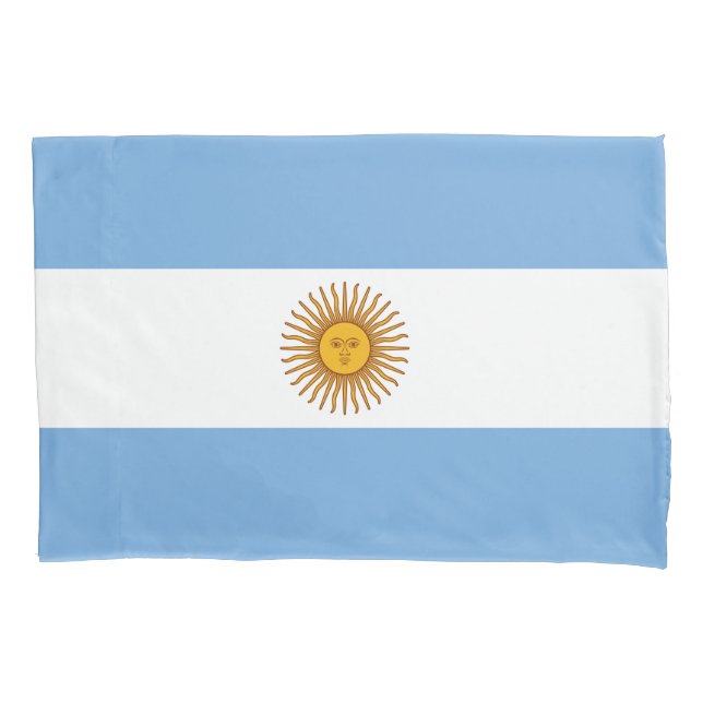 Cojín Funda de almohada de la bandera de la Argentina (Anverso)
