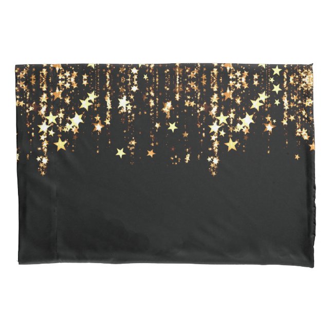 Cojín funda de almohada de las estrellas en caída (Anverso)