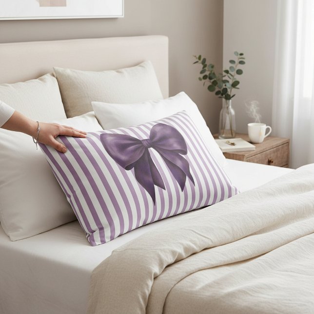 Cojín Funda de Almohada de Lazo de Ciruela Elegante con  (Subido por el creador)