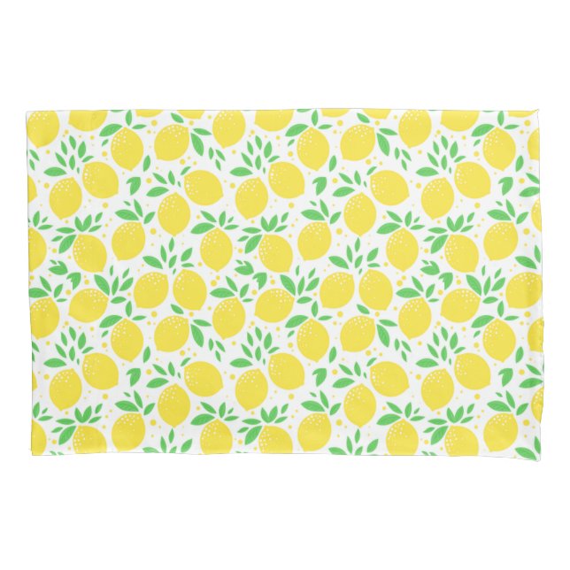 Cojín Funda de Almohada de Limón Amarillo (Anverso)