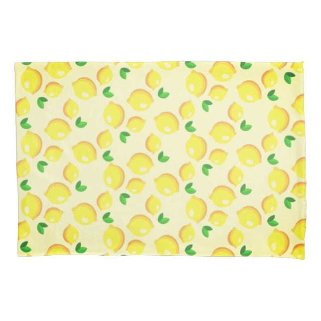 Cojín Funda de almohada de limón amarillo (Anverso)