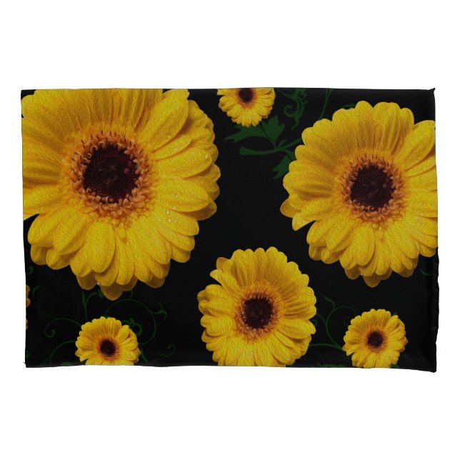 Cojín Funda de almohada de los girasoles (Anverso)