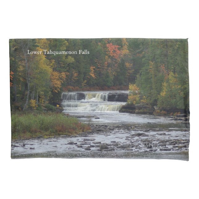 Cojín Funda de almohada de Lower Tahquamenon Falls (Anverso)