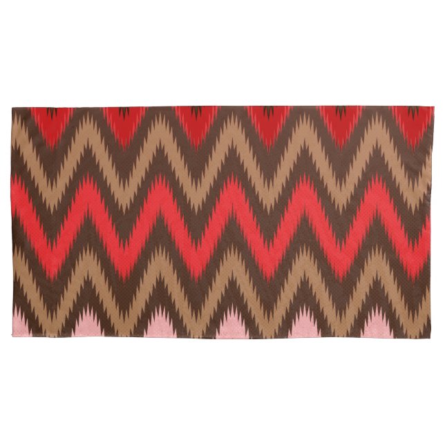 Cojín Funda de almohada de lujo boho zigzag (Anverso-izquierdo)