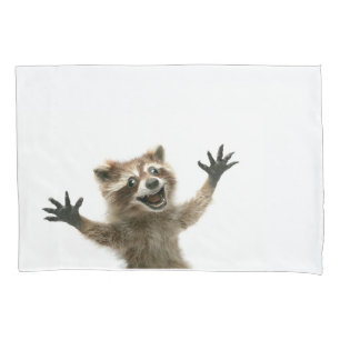 Cojín funda de almohada de mapache