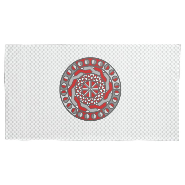 Cojín Funda de almohada de maquinaria roja (Anverso)