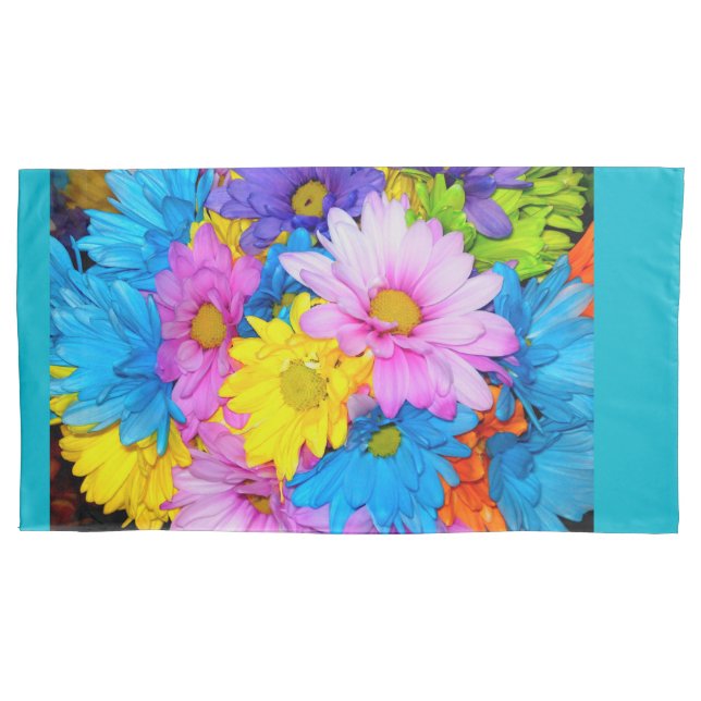 Cojín Funda de almohada de mezcla de flores de margarita (Anverso-izquierdo)