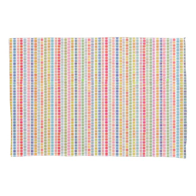 Cojín Funda de almohada de mosaicos de arcoiris (Anverso)