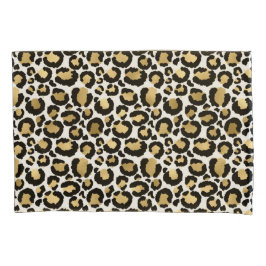 Cojín Funda de almohada de papel de leopardo negro, blan