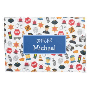 Cojín Funda de almohada de policía de niño pequeño