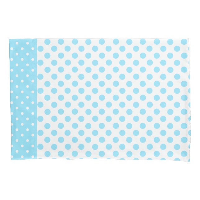 Cojín Funda de almohada de poliéster azul y blanco (Anverso)