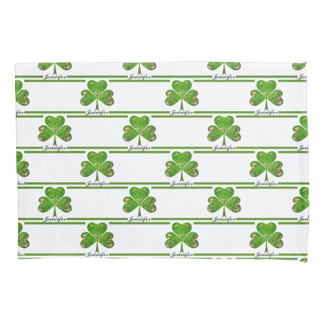 Cojín Funda de almohada de repetición Shamrock (Anverso)