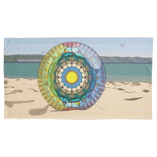 Cojín Funda de almohada de sol de verano (Anverso)