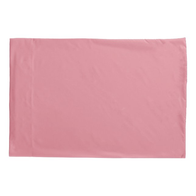Cojín Funda de almohada de tamaño estándar rosa rojizo (Reverso)