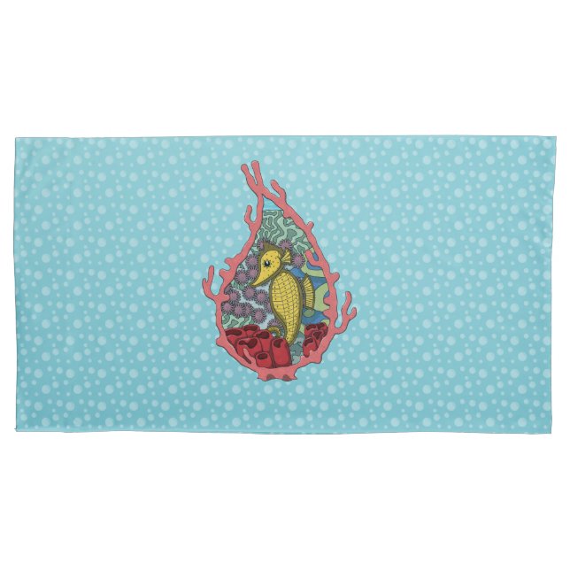 Cojín Funda de almohada de Tanga el Caballito de Mar (Anverso)