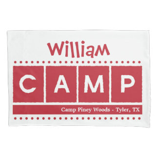 Cojín Funda de almohada del CAMPO del bloque - rojo