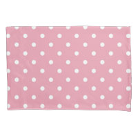Funda de almohada del lunar del rosa color de rosa