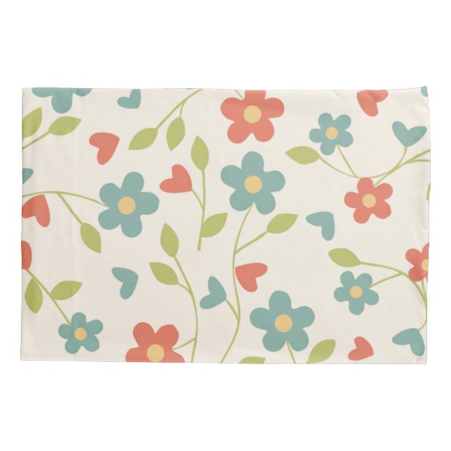 Cojín Funda de almohada del patrón de flores (Reverso)