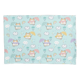 Cojín Funda de almohada del patrón de lluvia suave