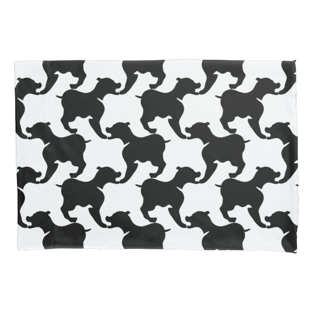 Cojín Funda de almohada del patrón del perro de gallo ne (Anverso)
