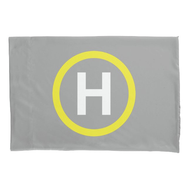 Cojín Funda de almohada del Rótulo Helipad (Anverso-izquierdo)