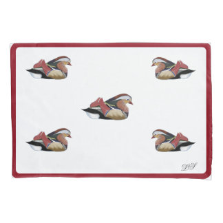 Cojín funda de almohada dibujo digital pato mandarín