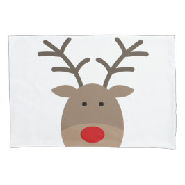 Cojín Funda de almohada divertida del reno del navidad