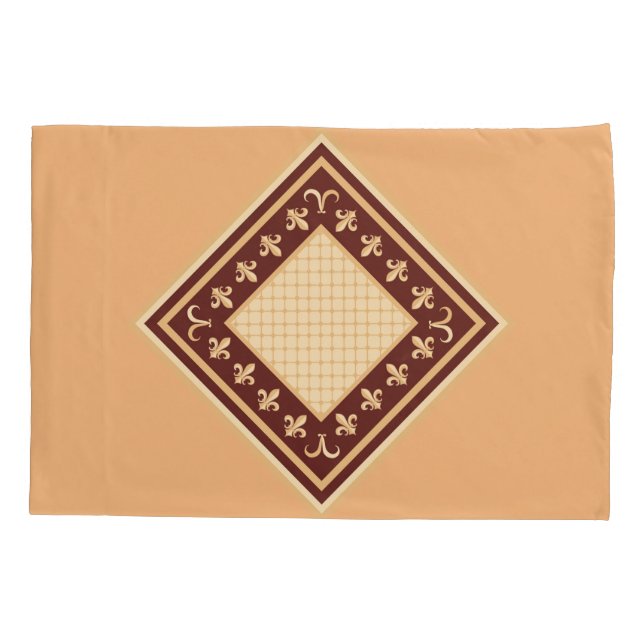 Cojín Funda de almohada dorada reversible (Reverso)
