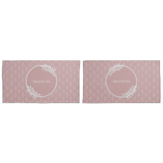 Cojín Funda de almohada elegante y rosa de Damask