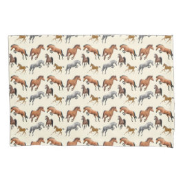 Cojín Funda de almohada equina de los caballos del