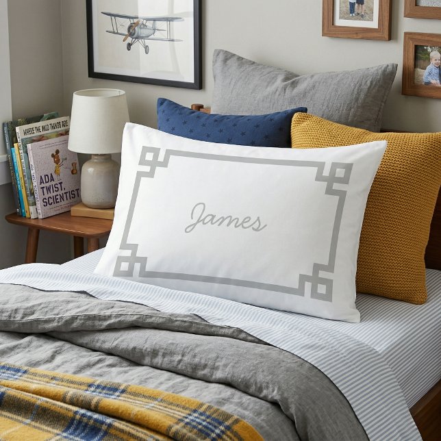 Cojín Funda de almohada estándar con monograma de clave  (Subido por el creador)
