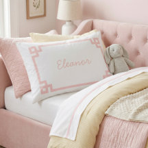 Funda de almohada estándar con monograma de clave 