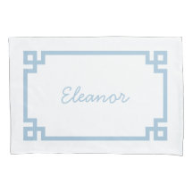 Funda de almohada estándar con monograma de llave