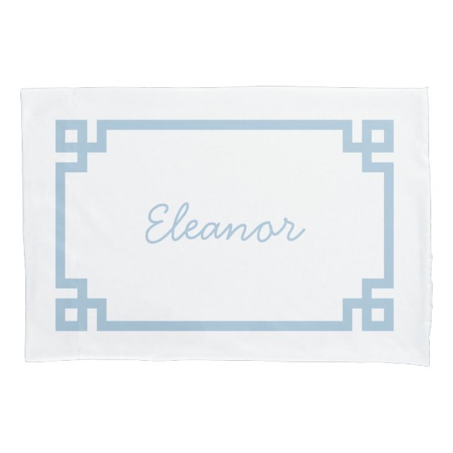 Cojín Funda de almohada estándar con monograma de llave  (Anverso)