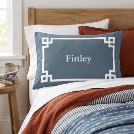 Cojín Funda de almohada estándar con monograma de llave 