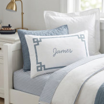 Funda de almohada estándar con monograma de llave 